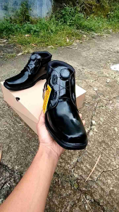 Rumaos Formal Boots: Sepatu Dinas PDH Taliputar Lacingsystem Kulit Kilap Premium