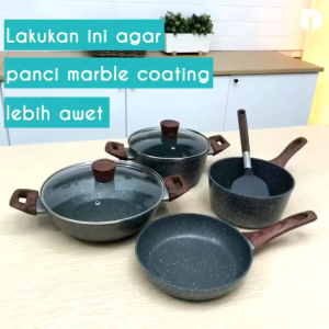 Cypruz Marble Cookware Set of 7 pcs