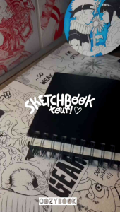 Sketchbook A5 100 Halaman Buku Gambar cover vintage premium isi 3 variasi BrownpaperHVSBookpaper cream cover aesthetic