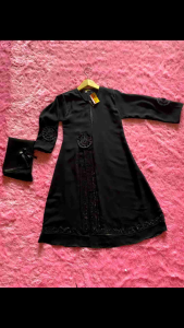 Abaya Setelan Anak Ruqoyah Bahan Jetblack & Sifon Silky