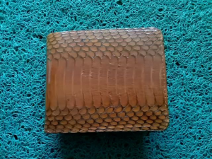 Dompet Kulit Ular Cobra FS015 model bifold dompet lipat pria kulit ular kobra dompet koin murah
