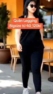 129k combo 2 quần thun legging Bigsize từ 40-120kí