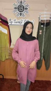Najwa Tunik Wanita Muslim Rayon Twill Premium