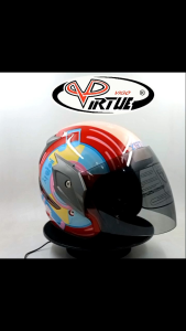 Helm Half Face SNI Motif Sporty Ringan Anti Pecah Nyaman
