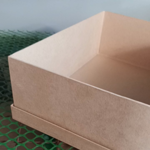 Regular Rectangular Hard Box Craft Gift Box 12x8x4 Inches - Natural Kraft Paper Finish - Suitable for Stationery and Craft Gifts - Ideal for Gift Wrapping and Storage