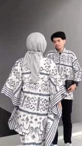 (READY STOCK) SET BAJU COUPLE SET BAJU KONDANGAN DRESS VESYA TENUN GREY