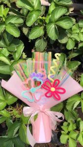 Buket bunga kawat bulu/bouquet pipe flowers/buket sidang wisuda ulangtahun