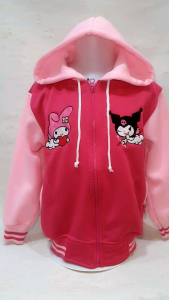 Jaket Anak Motif Bordir Kuromi dan Unicorn