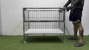 2×3×2.5 ft. CRIB TYPE NON WHELP. STAINLESS 304 DOG CAGE HEAVY DUTY