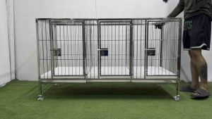2x4.5x2.5 3doors framed.. 304 stainless steel dog cage