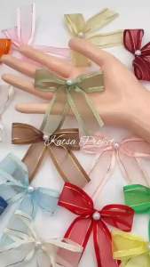 Single Bow Organza Ribbon for Gift Wrap Wedding Birthday Cute Hair Accessories