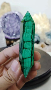 Natural Top Grade South Africa Malachite Crystal Double Terminated Point Ornament MPP07 - Fashion Accessories - Minerals Precious Metals and Gems - Gem Stones.