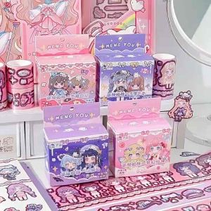 Hộp 3 Cuộn Washi Tape Thời Trang Bé Gái Trang Trí Sổ Tay