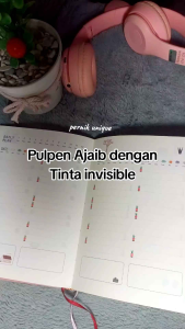 Pena Tinta Invisible Magic Pen dengan UV Light - HY-08126 Tulisan Terlihat Hanya dengan Lampu UV - Pulpen Stationery