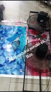 wallpaper sticker kulkas pintu 1 labubu