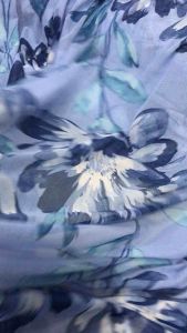 Vải thun lưới hoa màu xanh biển co giãn 4 chiều (khổ 1m6)may đầm váyáo kiểu thiết kế thời trang