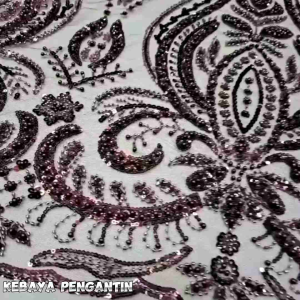 Kain Tille Harumani Full Payet Swasroski mutiara jepang premium/Kain Tille pengantin