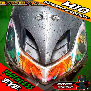 YAMAHA MIO SPORTY SOULTY HEADLIGHT TOOTHLESS EYE DECAL STICKER TINT PROTECTOR
