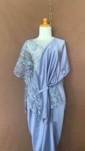 Paket 5in1 Baju Kondangan Cardigan Tille Mix Satin Bawahan Rok Lilit Satin Baju Wisuda Baju Pesta Kekinian Kebaya Modern Wanita Outer