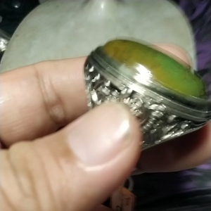 Batu Pirus Hubay Hijau Serat Kura Natur Unik Kode 2/21