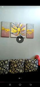 lukisan panel flower beauty pinky and bluelukisan abstrak panel lukisan panel minimalis