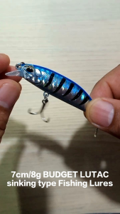 7cm 8g Sinking type Minnow Fishing Lures with upgraded Stainless Hooks