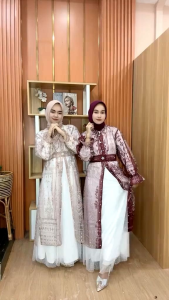 NABILA DRESS OUTER LEPAS//DRESS LEBARAN//DRES BRUKAT//DRES TERBARU//GAMIS LEBARAN//GAMIS KEKINIAN//LEBARAN 2025