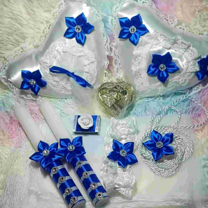 6in1 wedding accessories with 2 candles and matches(with motif)