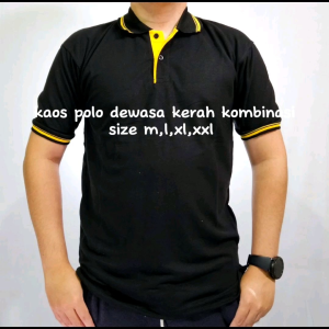 KAOS POLOSHIRT /KAOS PRIA KERAH KOMBINASI DEWASA