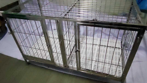 2x4x2.5 heavy duty stainless 304 dog cage ( 2doors)
