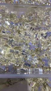 Charm thánh giá bạc s925 xỏ ngang xâu vòng loại dày đẹp chắc chắn