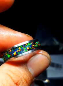 TERMURAH...!!!Natural kalimaya Keliling Ring Titanium