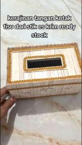 tempat tisu dari stik es krim