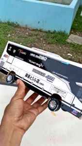 Mainan Miniatur Bis Jb 5 TUNGGAL JAYA TAKUMI Jetbus 5 bisa tambah Full lampu dan Basuri sudah termasuk Corong Atas