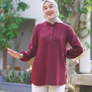 Blouse Wanita Korean Style Atasan Wanita Model Polos // Blouse Atasan Wanita Bahan Rayon Premium Adem Berkualitas Model Polos