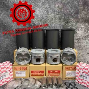 Liner kit NKR66 NEW  / Paket komplit  Liner finish + Piston baja + Ring piston STD 1SET/3macam (Ring/Piston Serong)