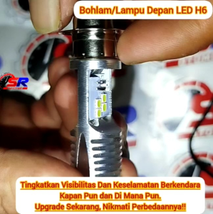 Lampu Depan LED Motor Yamaha Vega R New Soket H6 T19 AC/DC 12 Volt Pengganti Dop/Bohlam Standar