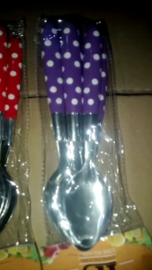 Sendok Set Polkadot Sendok Makan Isi 12pcs Peralatan Makan