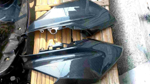 Body Cowling Cover Lampu Depan NMAX Old Karbon