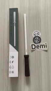 Ceramic Honing Rod with Jichimu Wood Handle 10 Inches Kitchen Sharpener Rod