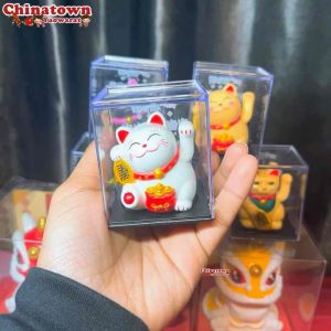 🧧แมวกวักนำโชค แมวจิ๋ว1.5นิ้ว🧧โซล่าเซล แมวกวักญี่ปุ่น แมวกวักนำโชค แมวกวักนำโชค แมวกวักโซล่าเซล ตกแต่งร้าน ฮวงจุ้ย