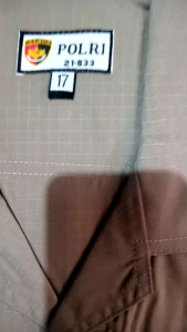 Baju PDL Jatah POLRI (tanpa celana) / Baju pdl coklat satpam terbaru