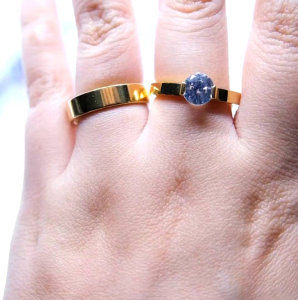 [GRATIS CETAK NAMA] Cincin Couple Titanium Anti Karat M123 | Cincin Pasangan | Cincin Hadiah | Cincin Lamaran | Cincin Tunangan | Aksesoris Pria Wanita