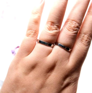 [GRATIS CETAK NAMA] Cincin Couple Titanium Anti Karat M104 | Cincin Pasangan | Cincin Hadiah | Cincin Lamaran | Cincin Tunangan | Aksesoris Pria Wanita