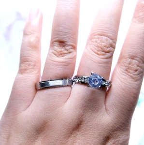 [GRATIS CETAK NAMA] Cincin Couple Titanium Anti Karat M111 | Cincin Pasangan | Cincin Hadiah | Cincin Lamaran | Cincin Tunangan | Aksesoris Pria Wanita