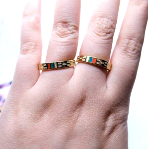 [GRATIS CETAK NAMA] Cincin Couple Titanium Anti Karat M113 | Cincin Pasangan | Cincin Hadiah | Cincin Lamaran | Cincin Tunangan | Aksesoris Pria Wanita