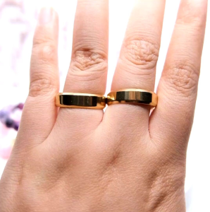 [GRATIS CETAK NAMA] Cincin Couple Titanium Anti Karat M112 | Cincin Pasangan | Cincin Hadiah | Cincin Lamaran | Cincin Tunangan | Aksesoris Pria Wanita