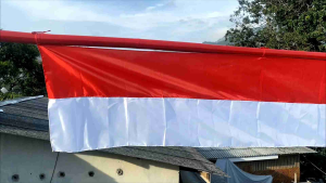 Bendera Gapura Lespang Gang Merah Putih Panjang 4 Meter