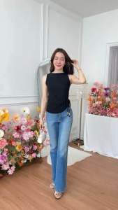 🍒ใหม่ล่าสุด🍒เสื้อแขนกุด🍒 ดีเทลรูดข้าง แต่งอะไหล่ทอง✨ทรงสวย 🍒ผ้านุ่มลื่น ใส่สบาย🍒เรียบหรูดูแพง✨เสื้อแขนสั้น เสื้อไปคาเฟ่🍒