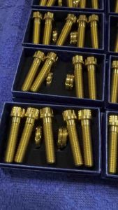 RDM Vespa Sprint 150 Primavera 150 S 125 Front Wheel Hub Bolt 5 pcs CNC Gr5 Titanium Bolts